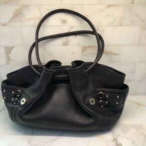 Cole Haan Chocolate Brown Leather Shoulder Bag